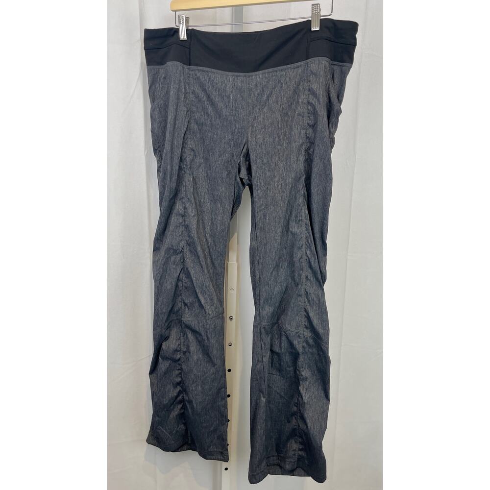 LUCY Activewear Get Going Pants Straight Leg Stretch Black Heather Gray Size XL